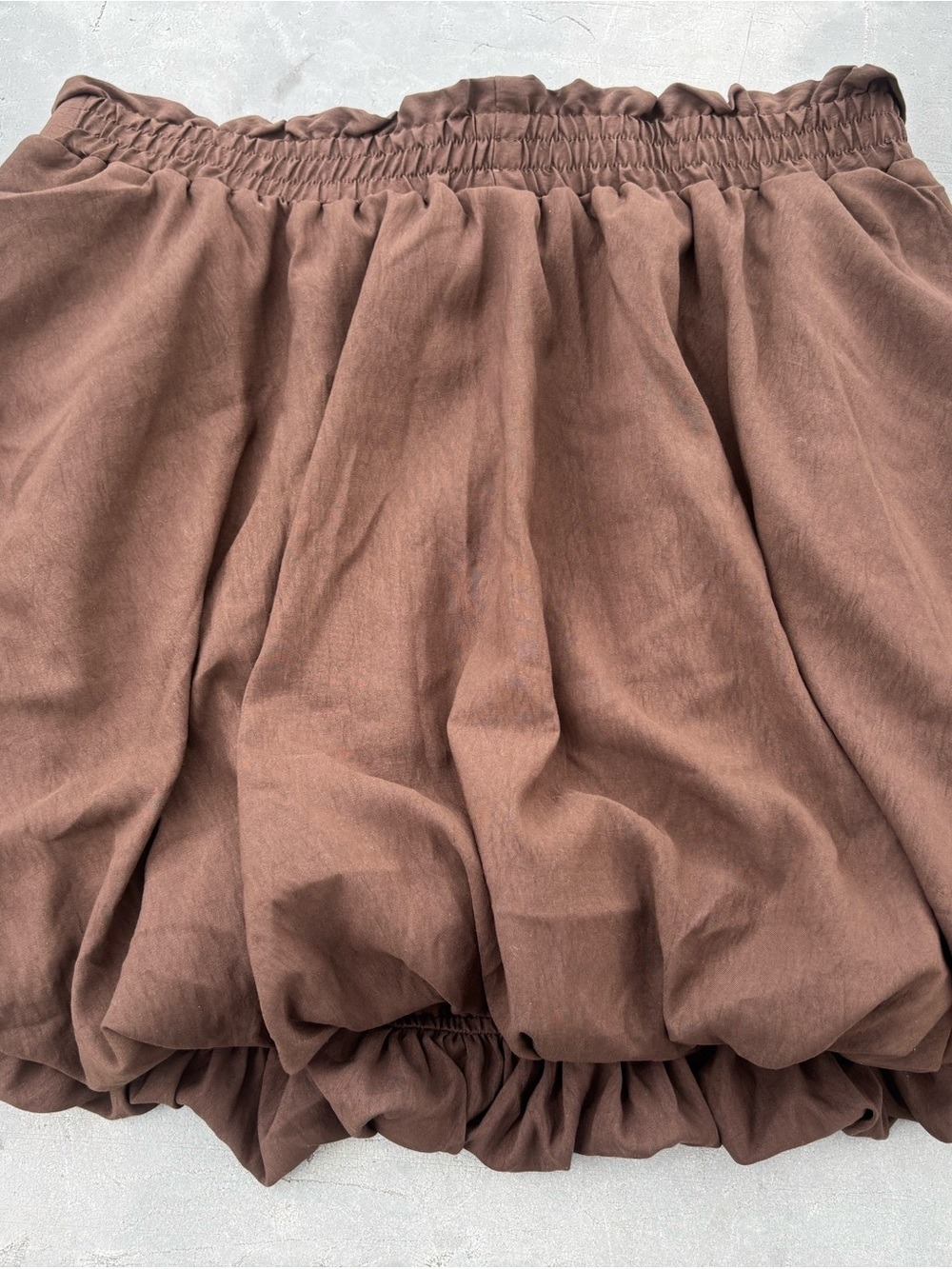 Brown Bubble Hem Skirt Women XL - Picture 8 of 14
